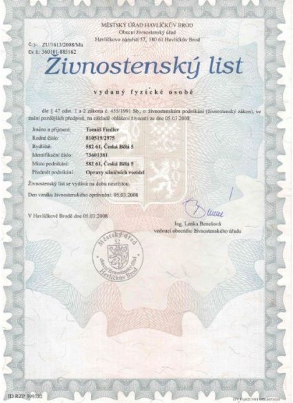 Živnostenský list