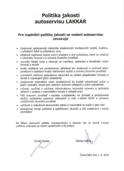 Politika jakosti